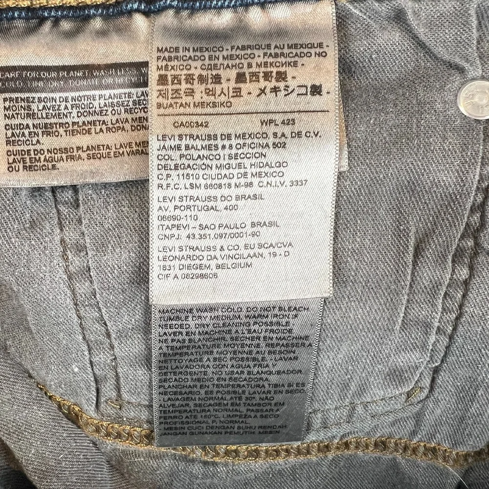 Levis 505 Jeans‎ Mens 34x30 Regular Fit Dark Wash Denim Pants Classic